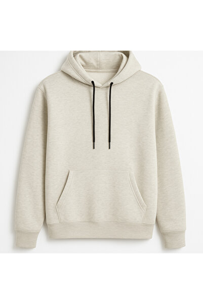 MARKATEM Hooded Kangaroo Pocket 3-Thread Cotton Combed Sweatshirt