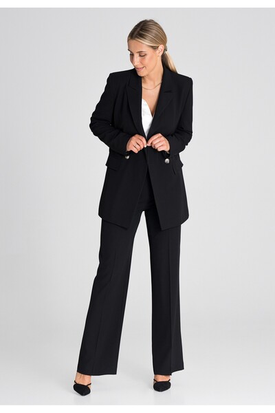 Figl Women's black high-waisted office pants M949 size L