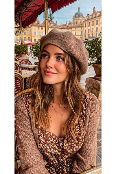 LAGRANZE Classic French Style Knit Beanie Premium Hat Camel