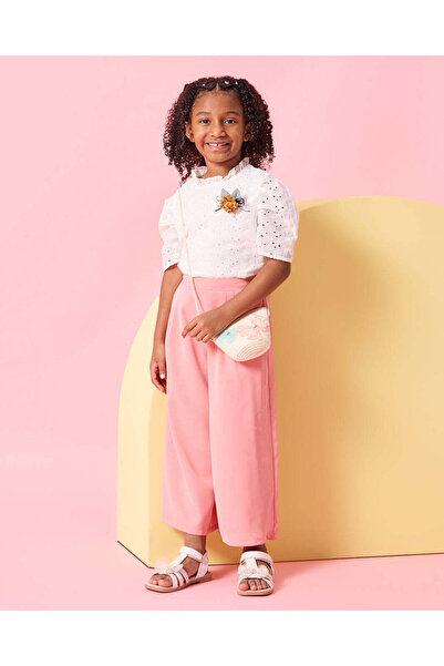 REDTAG Girls White And Pink Casual Set (2 Piece)