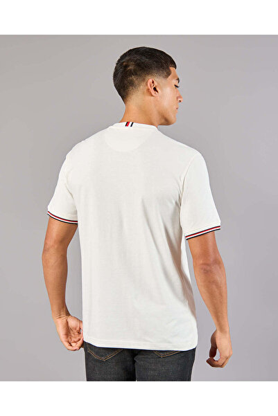 REDTAG Men White Embellished T-Shirt