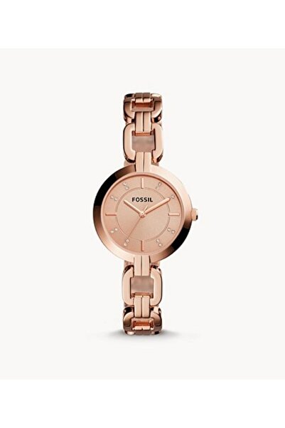 Fossil Analog Women's Watch Gold Plated Metal Bracelet