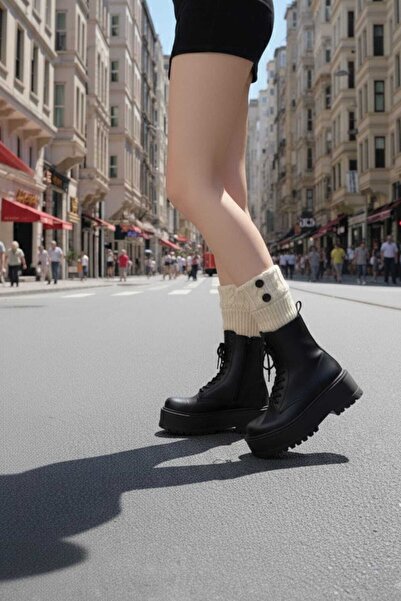 Trenderrs Γυναικείο πλεκτό κολάν με μοτίβο με κουμπιά