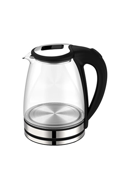 TodayShop Portable Electric Kettle 1500W Glass & Stainless Steel — Water Heater for Tea & Coffee, Fast Boil