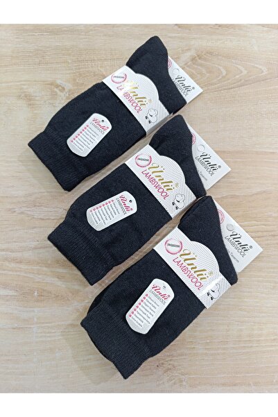ÜNLÜ ÇORAP Wool Socks Stitch-Free Washable Perfumed 3 Pairs