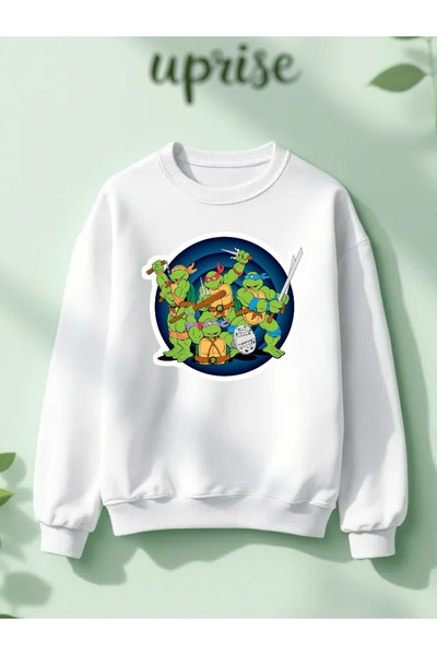 Vordevia Hanorac Turtle cu imprimeu Cotton 3 Thread B guler rotund O supradim...