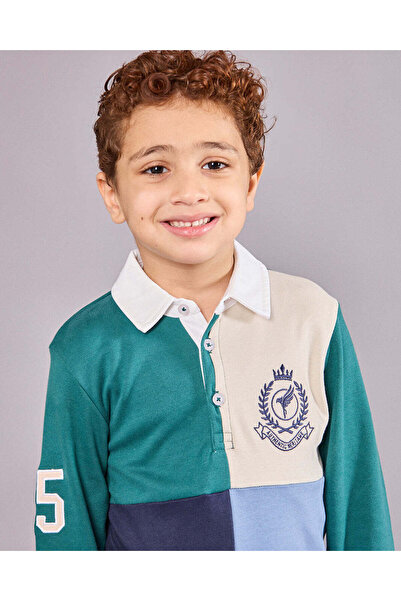 REDTAG Boys Multicolour Long Sleeve Polo Shirt