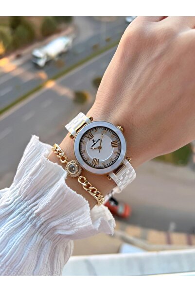 Daniel Klein Ceramic Cord Stone Dial 2 Years Warranty 3 Atm Women's Wristwatch+Bracelet Gift Sm2