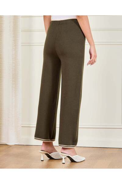 REDTAG Women Olive Knitted Trousers