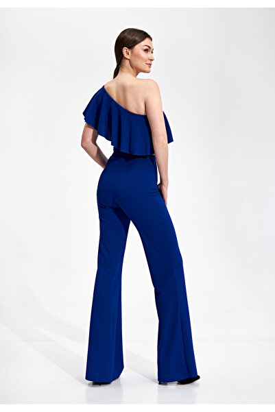 Figl Women's high waist wide leg pants - elegant ladies' trousers sapphire M874 size M