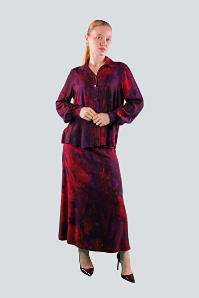 IDYL Patterned Shirt and Skirt Set