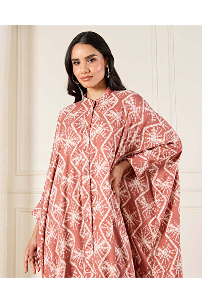REDTAG Women Red Printed Kaftan Dress