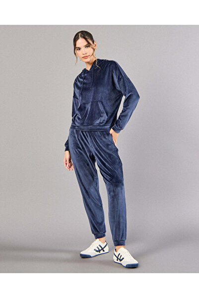 REDTAG Women Navy Plain Jogger Pants