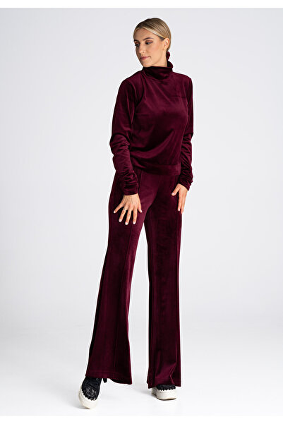 Figl Velvet sweatpants - wide leg pants cherry M966 size M