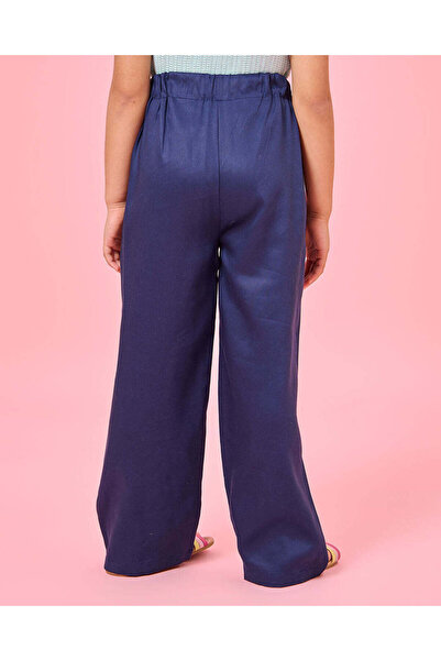 REDTAG Girls Navy Casual Trouser