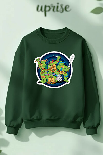 Vordevia Hanorac Turtle cu imprimeu Cotton 3 Thread B guler rotund O supradim...