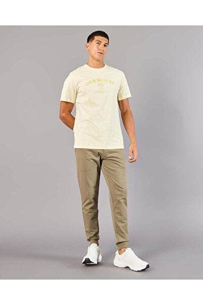 REDTAG Men Yellow Printed Basic T-Shirt