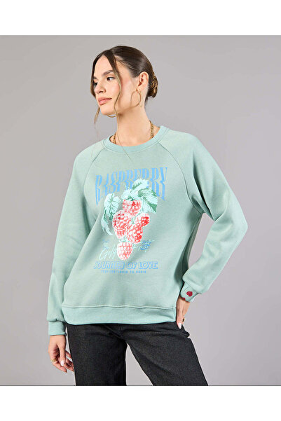 REDTAG سويت شيرت نسائي مطبوع النعناعي