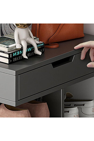 TodayShop Spacious double 7-tier shoe cabinet, elegant and versatile, gray