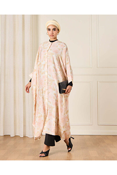 REDTAG Women Pink Printed Button Front Kaftan Dress
