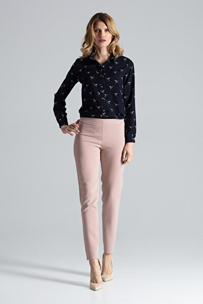 Figl High waisted slim fit pants - pink pants for women M328 size S