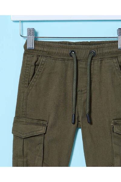 REDTAG Infant Boys Olive Jogger Trouser With Cargo Pocket