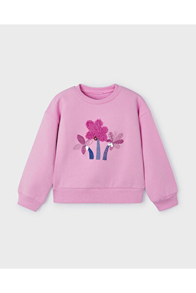 MAYORAL Girl's Printed Embroidered Lilac Sweatshirt