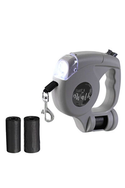 MSH Smart Automatic Leash 5m with LED Flashlight and bag dispenser included