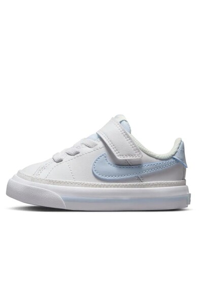 Nike Court Legacy Tdv Leather Kids Sneaker Genuine Leather Casual Children's Sports Shoes White