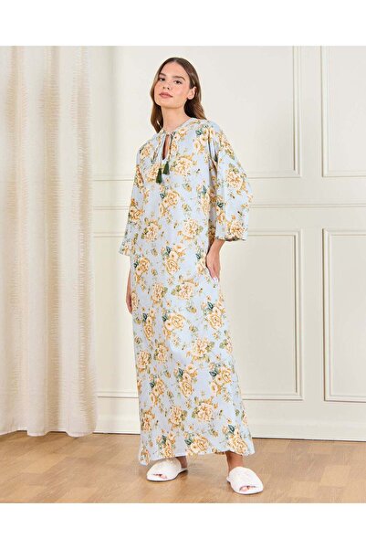 REDTAG قميص نوم نسائي مطبوع باللون الأزرق المخضر