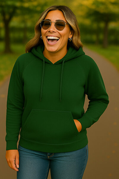 MARKATEM Hooded Kangaroo Pocket 3-Thread Cotton Combed Sweatshirt