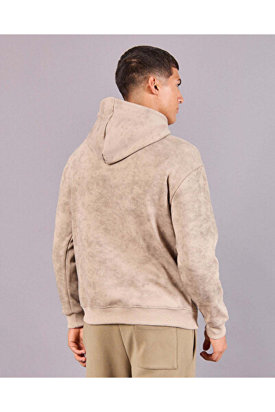 REDTAG Men Beige Printed Sweatshirt