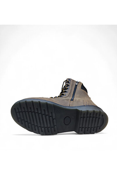 Murat Kundura Wjm37 Genuine Leather Thermal Fleece Lined Rubber Non-Slip Sole Zippered Unisex Boots