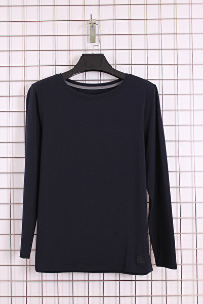 YXL COLLECTION Women's Plus Size Crew Neck Long Sleeve Modal Basic Mother Combed Cotton Blouse