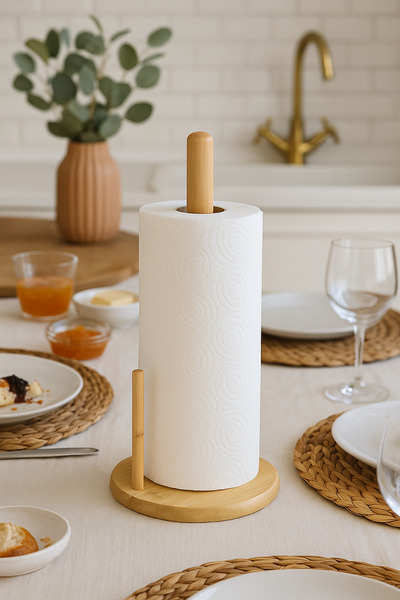 Mottogo Bamboo Paper Towel Holder 29 X 15.5 cm