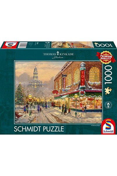Schmidt Puzzle Schmidt: Thomas Kinkade - Un vis de Craciun, 1000 piese