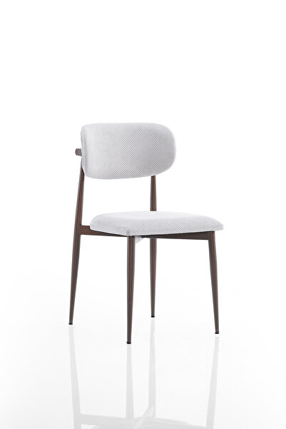 Evdemo Polo Metal Tekli Mutfak Yemek Masası Sandalyesi Krem