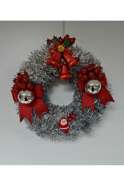 arminow YILBAŞI KAPI SÜSÜ ÇELENK YENİ YIL NOEL DEKORATİF KAPI SÜSÜ - 30 CM - ...