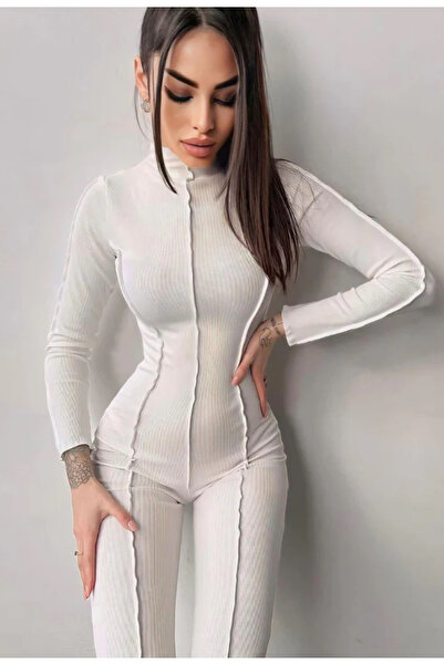 Pretty white winter bodysuit