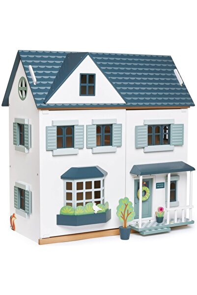Tender Leaf Toys Casa de papusi, din lemn premium Dovetail House - cu 6 camer...