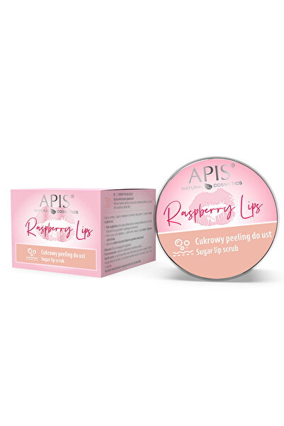 Apis Natural Cosmetics Raspberry Lips Sugar Lip Scrub with Raspberry Flavor, 10 ml