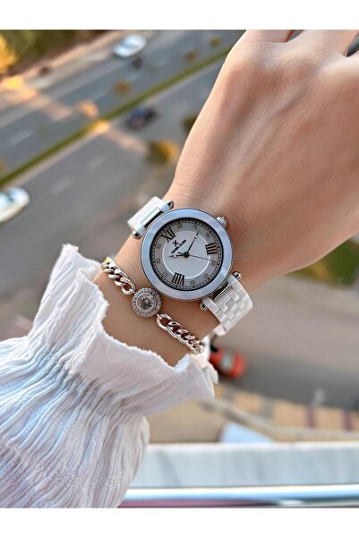 Daniel Klein Ceramic Cord Stone Dial 2 Years Warranty 3 Atm Women's Wristwatch+Bracelet Gift Sm1