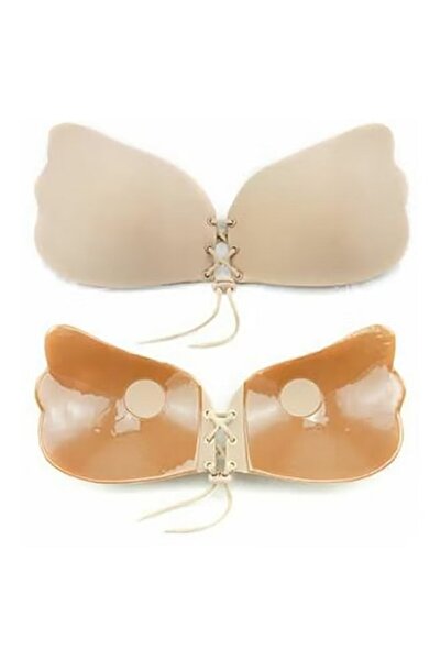 Generic Beige Butterfly Silicone Strapless Bra