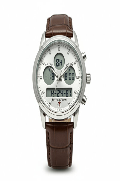 al salah ساعة إسلامية ذكية مع تنبيهات لأوقات الصلاة وتذكير بالأذان ووقت مزدوج وعمر بطارية طويل