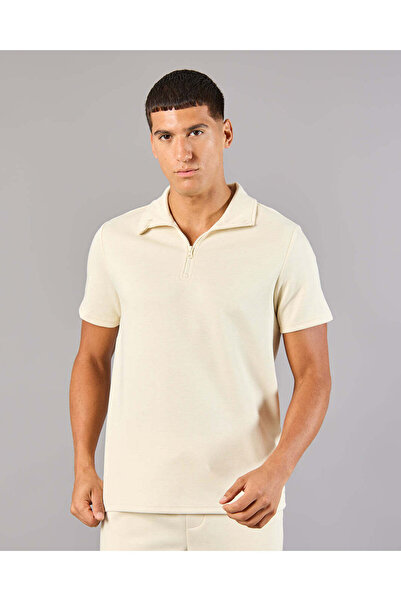 REDTAG Men Cream Modal Polo Shirt