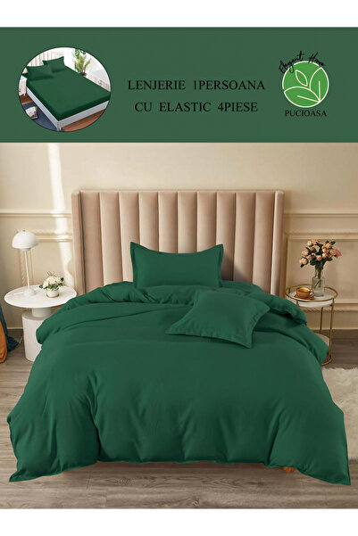 FIONNA.RO Finet Bed Linen With Elastic 1 Person UNI - Green