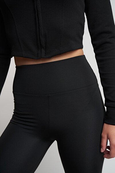 citycenterfashion Women's High Waist Steel Fleece-Lined Diving Fabric Leggings Cty-Abr-1558