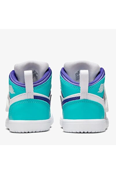 Nike Sky Jordan 1 Td Leather Infant Sneaker Genuine Leather Velcro Strap Children's Casual Sports Shoes White