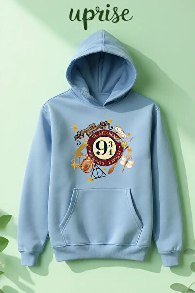 Vordevia Hanorac Hogwarts Platforma 9 3/4 cu imprimeu Bumbac 3 fire O supradimensionat