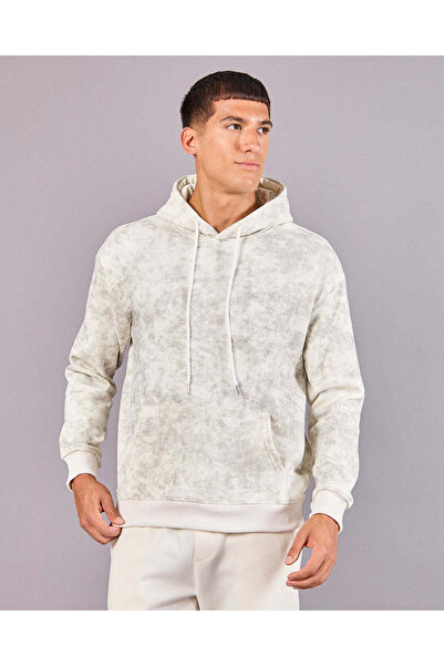 REDTAG Men White Printed Sweatshirt